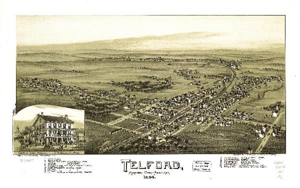 Aerial View Of Telford, Pennsylvania (1894)