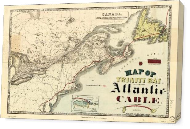 Map Of Trinity Bay, Telegraph Station Of The Atlantic-Cable (1901)
