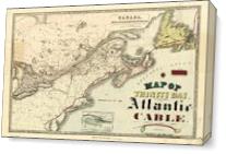 Map Of Trinity Bay, Telegraph Station Of The Atlantic-Cable (1901) - Gallery Wrap Plus
