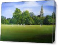 The Village Cricket Match As Canvas