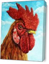 King of the Roost  - Rooster As Canvas