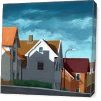 Row Houses - Cityscape Architecture - Gallery Wrap Plus