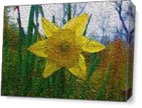 Yellow Flower Stained Glass As Canvas