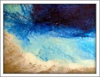 Large Textural Contemporary Abstract Beach Painting REVERIE - No-Wrap