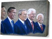 Five Living Presidents 2009 As Canvas
