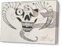 Demonic Snake As Canvas