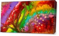 Colorful Abstract Painting Rainbow Colors As Canvas