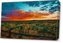 Taos Sunset As Canvas
