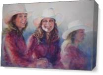 Cowgirl Rodeo Team As Canvas