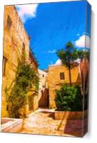 Narrow Streets Of Old City As Canvas