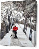 Snow Kiss Romantic Painting As Canvas