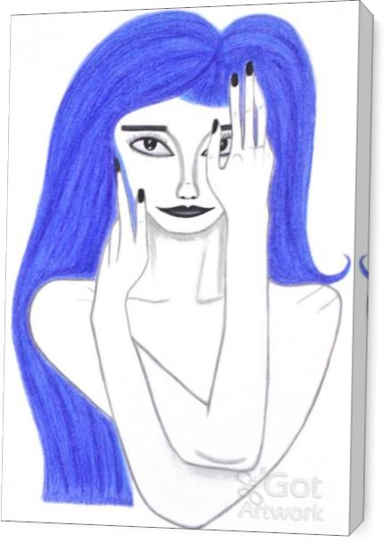 Girl With  Blue Hair
