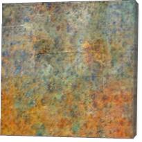 Blue And Copper Textures Abstract - Gallery Wrap