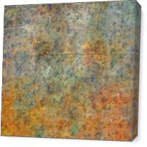 Blue And Copper Textures Abstract - Gallery Wrap Plus