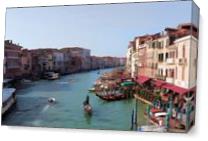 The Grand Canal Venice-Oil Effect As Canvas