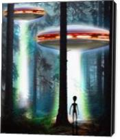 UFO Alien Forest - Gallery Wrap