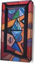 Stained Glass Cabinet As Canvas