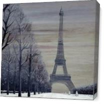 Paris In Winter As Canvas