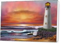 Lighthouse At Sunset - Standard Wrap