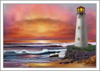 Lighthouse At Sunset - No-Wrap