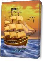 Pirate Ship Treasure Hunter As Canvas