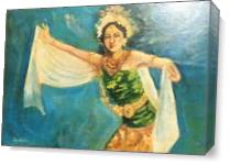 Balinesse Dancer (signed 'trubus' On The Left Bottom) As Canvas