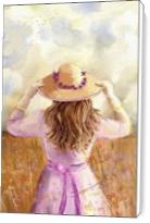 GIRL IN A STRAW HAT_by Susan Lipschutz - Standard Wrap