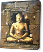 Meditating Buddha As Canvas