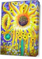 The Magical Sunflower As Canvas