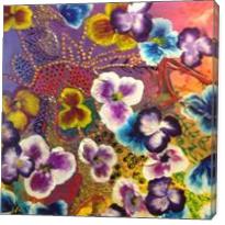 Multicolored Pansies - Gallery Wrap