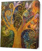 A Tree Of Life with Spirals As Canvas
