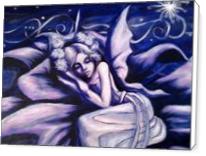 Blue Fairy Sleeping In A Flower - Standard Wrap