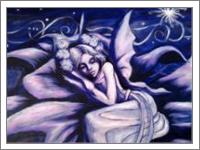 Blue Fairy Sleeping In A Flower - No-Wrap