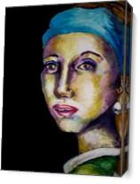 Gal With A Pearl Earring As Canvas