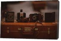 Four Vintage Cameras And A Suitcase - Gallery Wrap