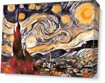 The Starry Night View 1 As Canvas