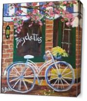 French Bike Shoppe As Canvas