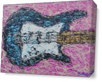 Drip Paint Guitar As Canvas