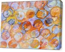 Multicolor Eroded Circle Abstract - Gallery Wrap