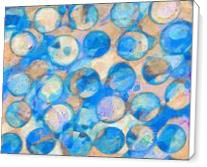 Blue Eroded Circle Abstract - Standard Wrap
