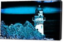 Midnight Blue Lighthouse - Gallery Wrap