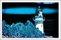 Midnight Blue Lighthouse - No-Wrap