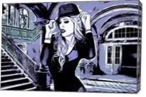 Chic Lady Purple Comic - Gallery Wrap