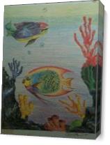 Fish Duet Design As Canvas
