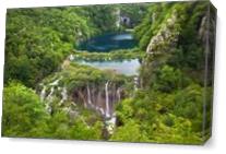 Plitvice Lakes As Canvas