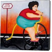 Big Cycle Lady - Gallery Wrap