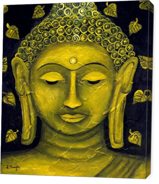 Buddha With Lotus Leaves