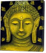 Buddha With Lotus Leaves - Gallery Wrap