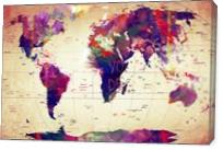Map_of_the World Vintage - Gallery Wrap