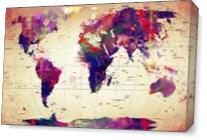 Map_of_the World Vintage - Gallery Wrap Plus